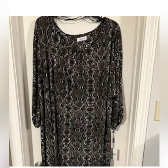 Calvin Klein plus size dress, snakeskin print NWOT, Size 22W - Picture 1 of 6